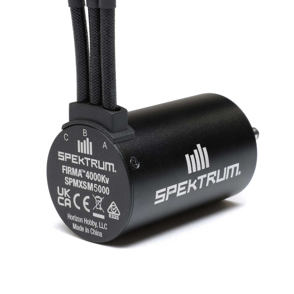 SPMXSM5000 SPEKTRUM Firma 3660-4000Kv 4-Pole Sensorless Brushless Motor: 5mm