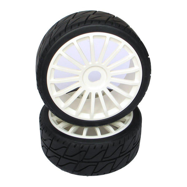 M10023XX MCD 180 mm Asphalt Tires Blue Hard (RH) + 17 SP Rim white (glued)