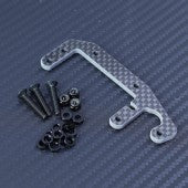 MYB0190 CARBON FIBRE FLOATING STEERING SERVO BRACKET WITH M3X18MM SCREWS AND HEIGHT SHIMS FOR MAYAKO MX8 (-24-25)