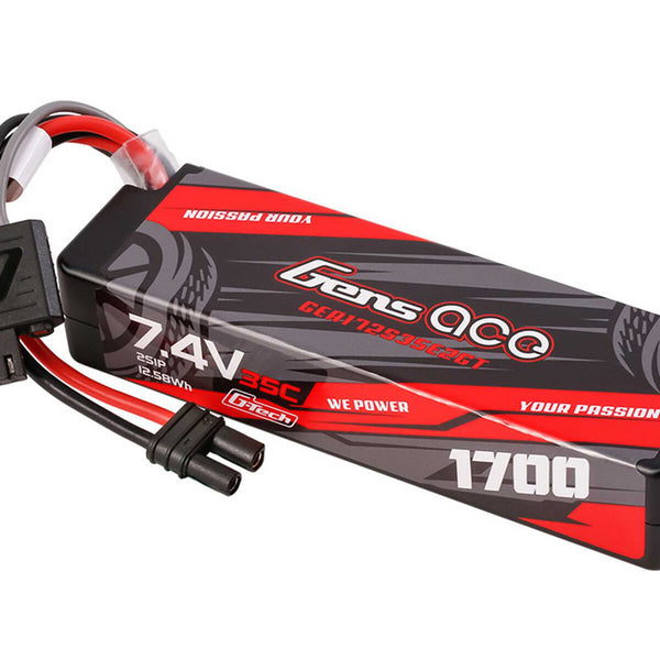 O-GTC2S1700-35E2  Li-Po G-Tech 2S 7.4V 1700mAh 35C Hard Case with iEC2 (GROM)