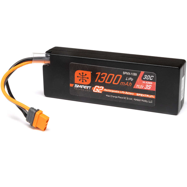 O-SPMX-1089 11.1V 1300mAh 3S 30C Smart G2 LiPo Battery: IC2 O-SPMX-1089