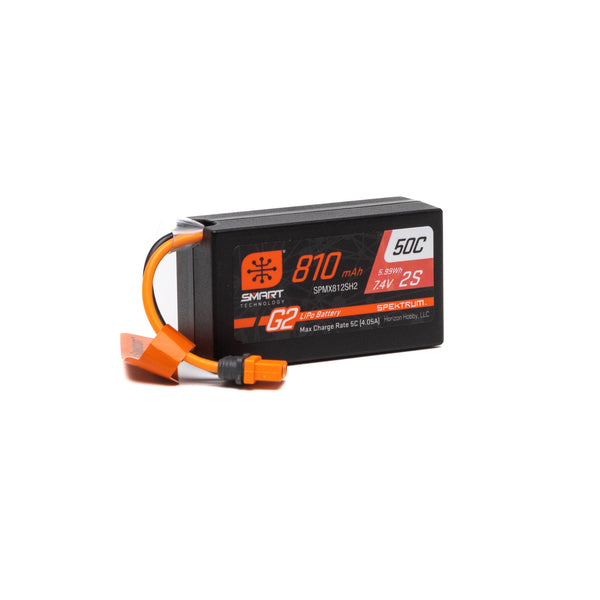 SPMX812SH2 SPEKTRUM 7.4V 810mAh 2S Smart G2 50C LiPo: IC2