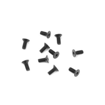 TKR1301 TEKNO M2.5X6MM Flat Head Screws (Black, 10pcs)