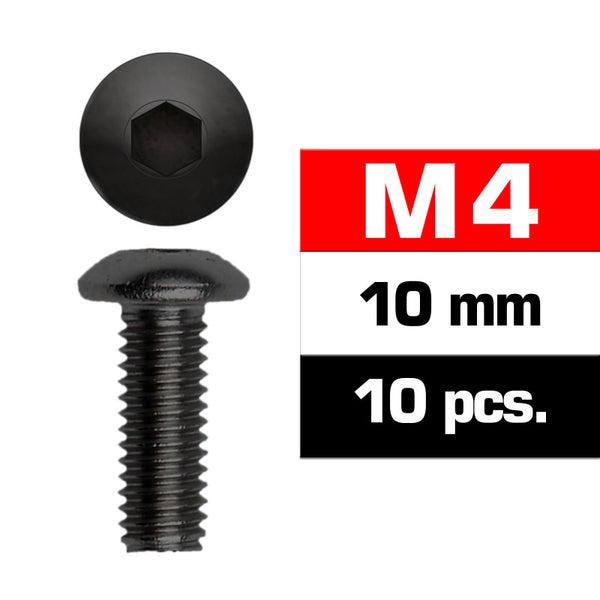 UR162410 M4x10mm BUTTON HEAD SCREWS (10 pcs)