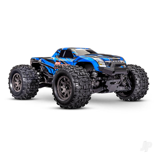 TRX107154-1-BLUE TRAXXAS Mini Maxx BL-2S 4WD RTR Monster Truck, Blue