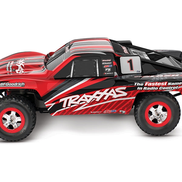 TRX70054-8-RED Traxxas Slash 1:16 4x4 RTR Short Course Truck with Battery and USB Charger - Red
