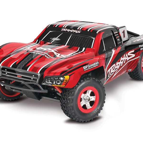 TRX70054-8-RED Traxxas Slash 1:16 4x4 RTR Short Course Truck with Battery and USB Charger - Red