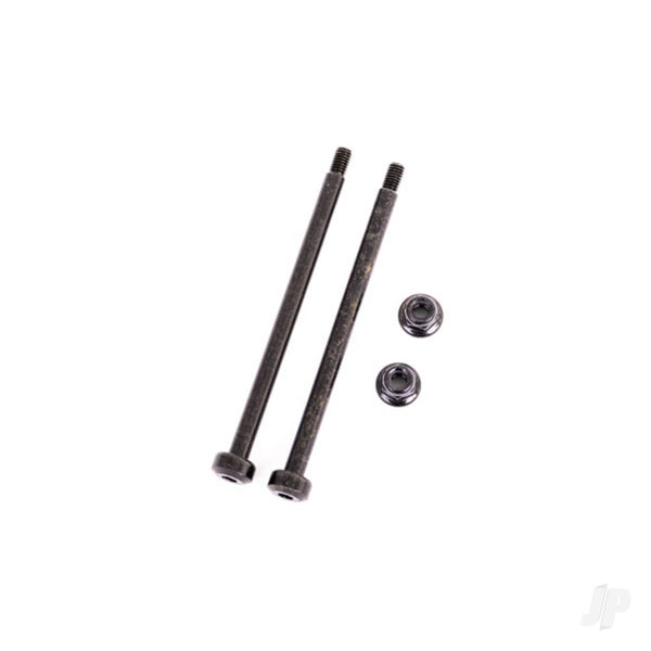TRX9543 Traxxas Suspension pins, outer, rear, 3.5x56.7mm (hardened steel) (2) / M3x0.5mm NL, flanged (2)