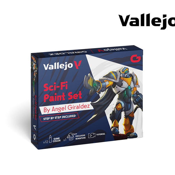 72.313 Vallejo Sci-Fi paint set, 12 ass. game colors + figure