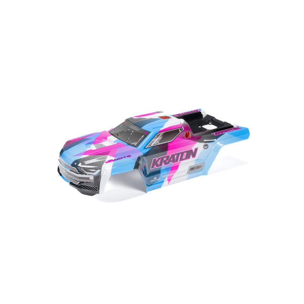 ARA-1518 ARRMA 1/8 Painted Body with Decals, Blue/Pink: KRATON 6S BLX V6