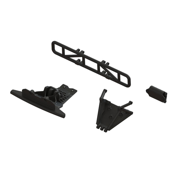 ARA-1577 ARRMA Lower Skid And Bumper Mount Set, Black