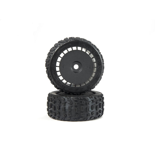 ARA550097 ARRMA dBoots Katar T Belted 6S Tyre Set Glued (Blk) (2)