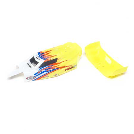 LOS210023 LOSI Body & Wing, Yellow/White: Mini-B