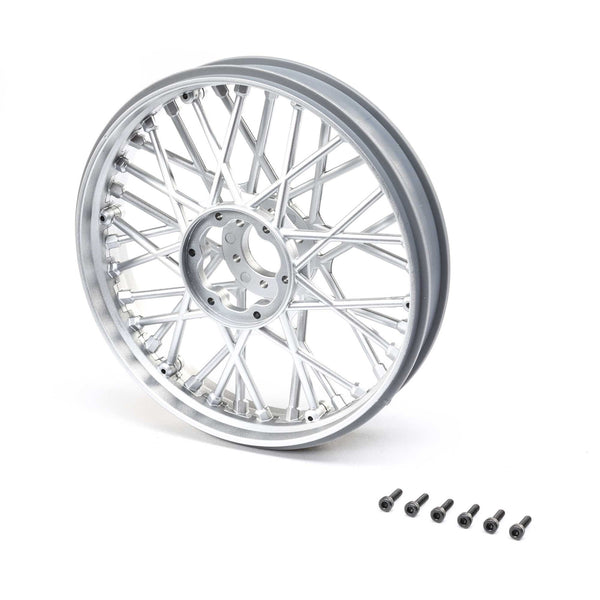 LOS46002 LOSI Front Wheel Set, Satin Chrome: Promoto-MX