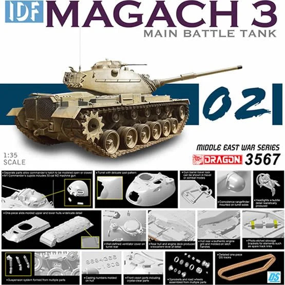3567 DRAGON 1/35 IDF MAGACH 3 (SMART KIT)
