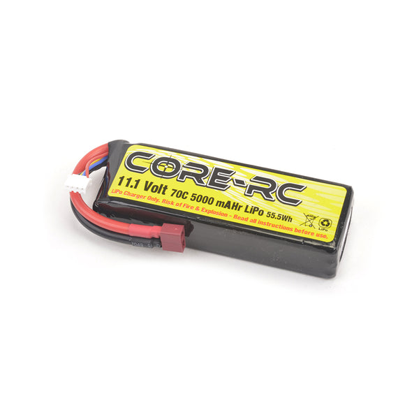 CR782 CORE RC 5000MAH 11.1V 3S 70C S/C LP LIPO T PLUG (Deans)