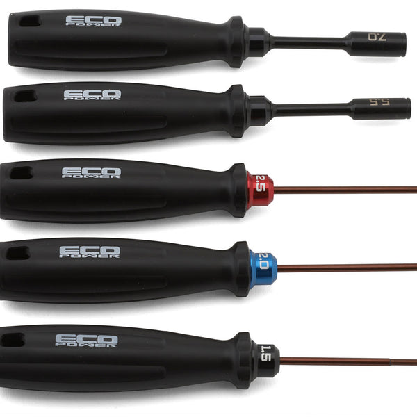 ECP-3035 EcoPower 5-Piece Metric Hex & Nut Driver RC Essential Tool Set