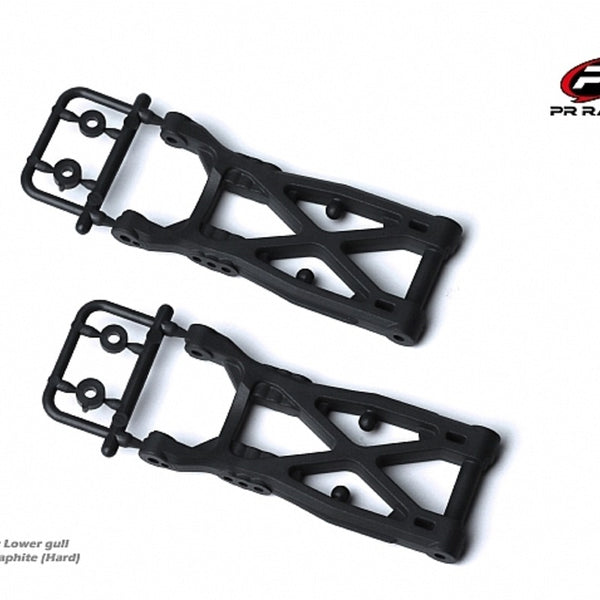 69400186 PR S1 V4 Rear Lower gull Wishbone Graphite (Hard) (1pr)