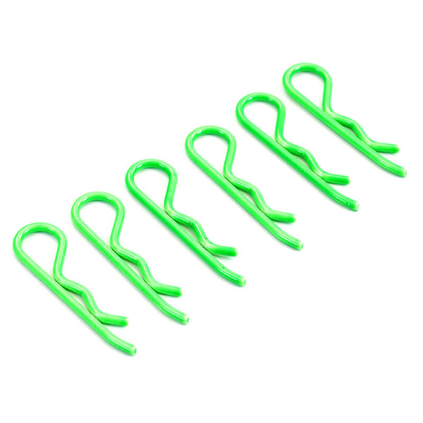 FAST210FG 1/8TH 1/5TH TRANSPONDER BODY CLIPS FLUO GREEN (6)