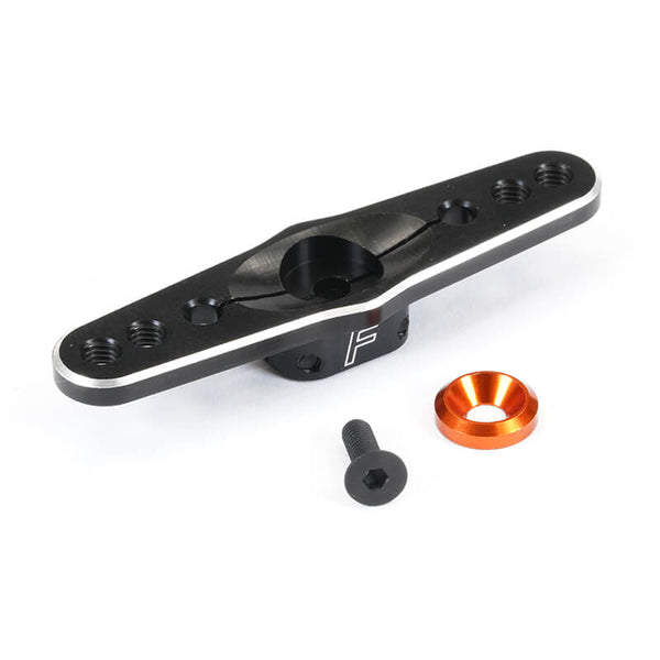 FAST316B FASTRAX 25T BLACK ALUMINIUM DOUBLE SERVO HORN (SAVOX/FUTABA)