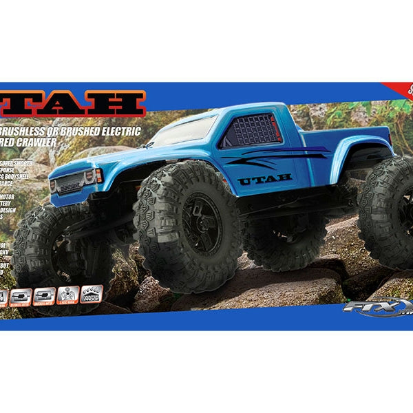 FTX5487BL FTX Utah 1:18 Brushless Competition Low Profile RTR Crawler - Blue