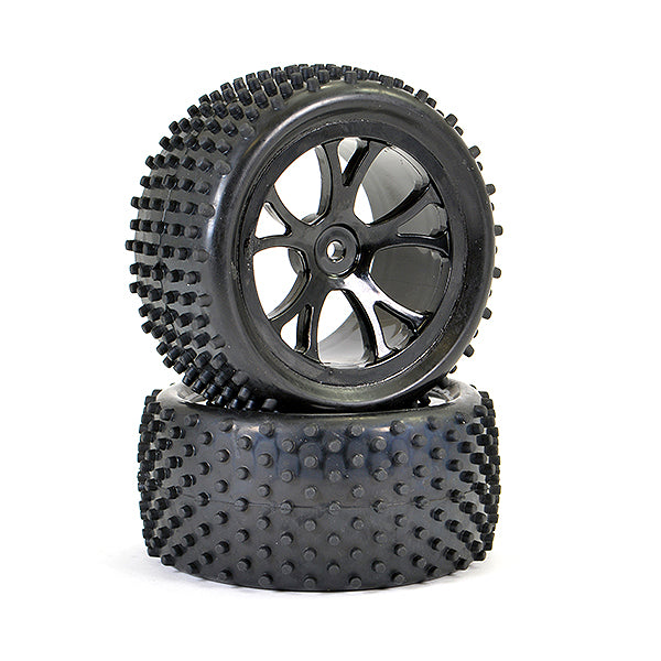 FTX6301B FTX VANTAGE REAR BUGGY TYRE MOUNTED ON WHEELS (PR) BLACK