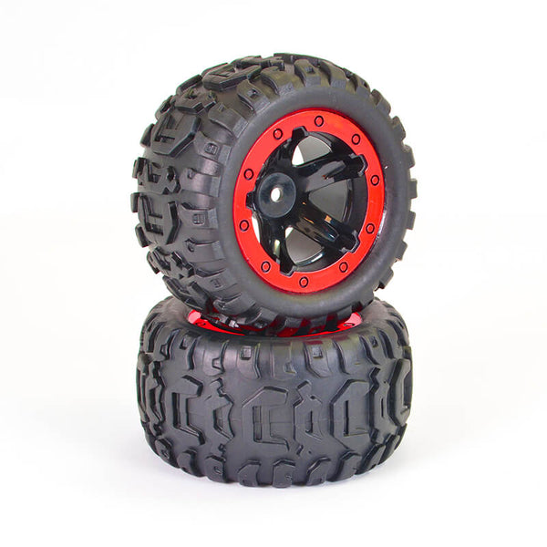 FTX9742R FTX TRACER MONSTER TRUCK RED WHEEL/TYRES COMPLETE (PR)