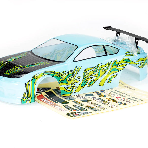 FTX6596BL FTX BANZAI PRE-PAINTED BODY SHELL W/DECALS & WING - BLUE