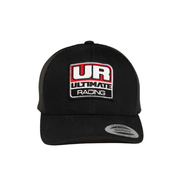 UR9052 ULTIMATE ORIGINAL SNAPBACK RETRO TRUCKER CAP BLACK