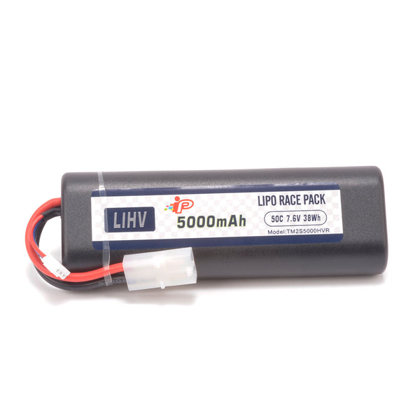 IPTM2S5000HVRTM Intellect LiPo HC39 2S 5000mAh 7.6v Stick Tam plug