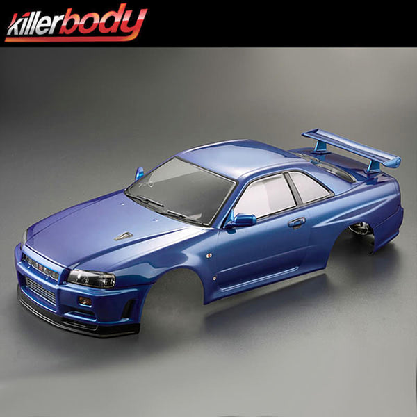 KB48716 KILLERBODY NISSAN SKYLINE R34 195MM FINISHED BODY-BLUE