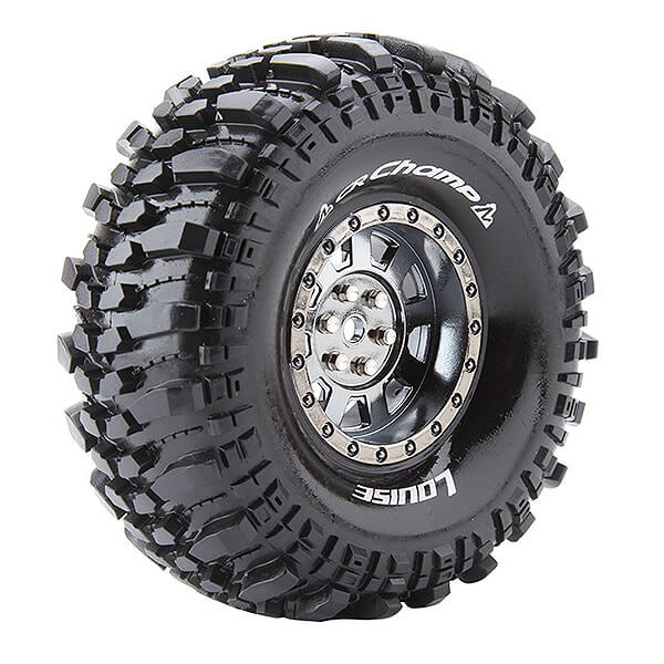 L-T3231VBC LOUISE RC CR-CHAMP 1/10 1.9 SUPER SOFT BLACK CHROME HEX 12MM