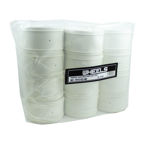 PCY3103-WB PROCIRCUIT TRUGGY WHEELS WHITE BULK (12pcs)