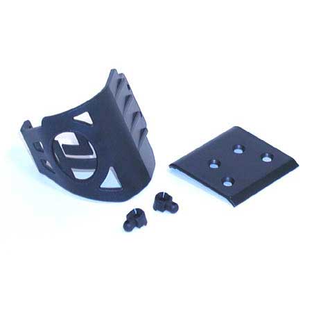 LOSA4118 XXX BUMPER, MOTOR GUARD & BODY MOUNTS (BLACK)