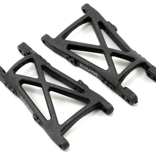 LOSA9800 XXXBK2 GRAPHITE REAR SUSPENSION ARMS (2)