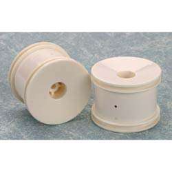 LOSB1152 FRONT WHEELS (PR) WHITE MINI-T