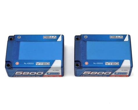 LRP430203 LRP Competition 2S Li-Poly 55C Hard Case Saddle Battery Pack (7.4V/5800mAh)