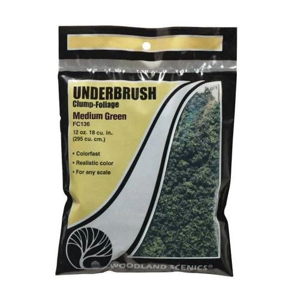 Woodland Scenics Medium Green Underbrush - FC136