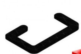 MYE0008A-01 CARBON FIBRE FLOATING STEERING SERVO BRACKET WITH M3X18MM SCREWS AND HEIGHT SHIMS FOR MAYAKO MX8E