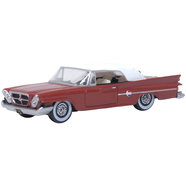 87CC61004 OXFORD DIECAST  Chrysler 300 Convertible 1961 (Closed) Cinnamon/White