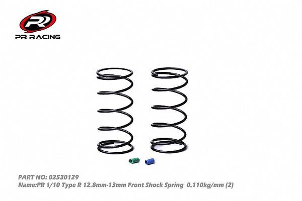 02530129 PR 1/10 Type R 12.8mm-13mm Front Shock Spring 0.110kg/mm