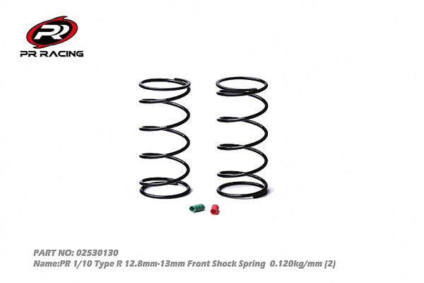 02530130 PR 1/10 Type R 12.8mm-13mm Front Shock Spring 0.120kg/mm