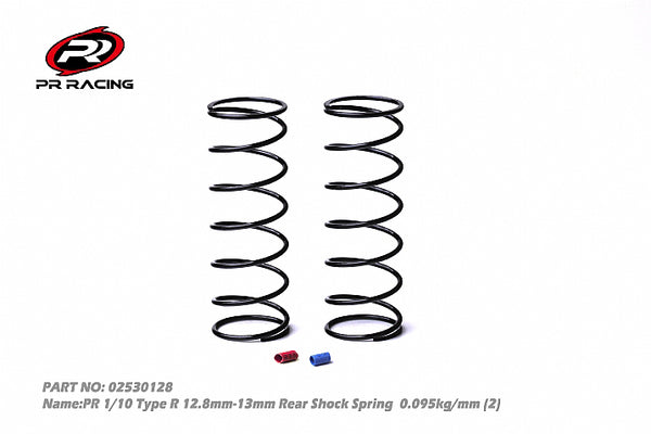 02530128 PR 1/10 Type R 12.8mm-13mm Rear Shock Spring 0.095kg/mm