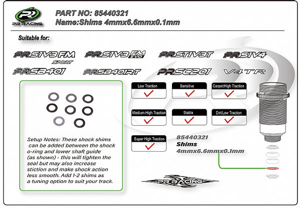 85440321 - Shims 4x6.6x0.1mm (8)