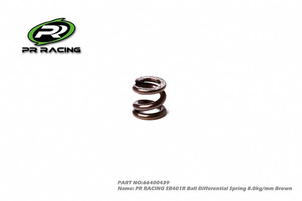 66400439 PR RACING SB401R Ball Differential Spring 8.0kg/mm Brown (1)