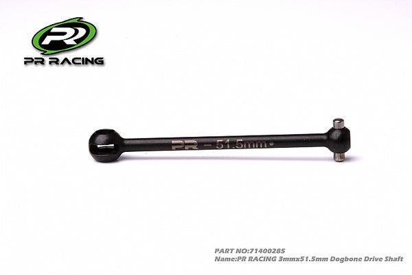 71400285 PR RACING 3mmx51.5mm Dogbone Drive Shaft (1)