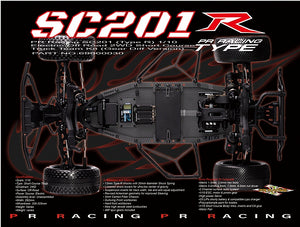 69000030 PR Racing SC201 (Type R) 1/10 Electric Off Road 2WD Short Course Truck Team Kit (Gear Diff Version)