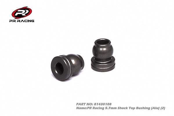 81430108 PR Racing 5.7mm Shock Top Bushing (Alu) (2))