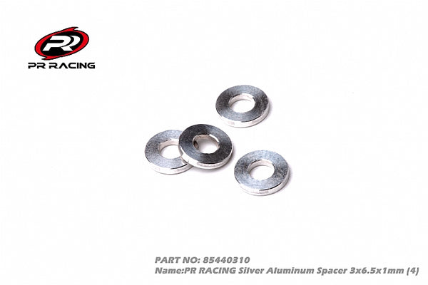 85440310 Silver Aluminum Spacer 3x6.5x1mm (4)