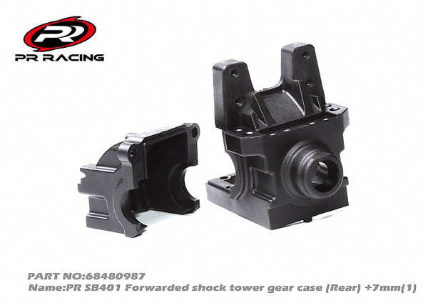 68480987 PR SB401 Forwarded shock tower gear case （rear) +7mm
